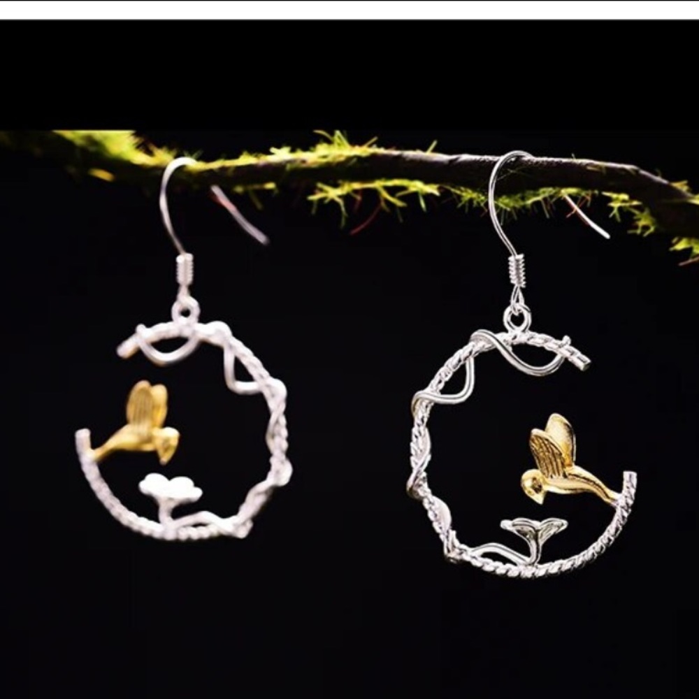 Artisan Handmade 925 Sterling Silver Songbird The Zephany Earrings - Picture 3 of 8